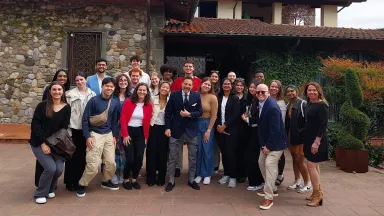 LeBow undergraduate students and their professors in Florence, Italy