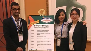 Arjun Arora, Hong Li and Ran Zhang at INFORMS conference