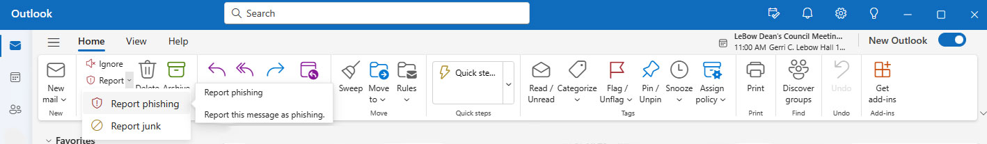 New Outlook Reporting Tool