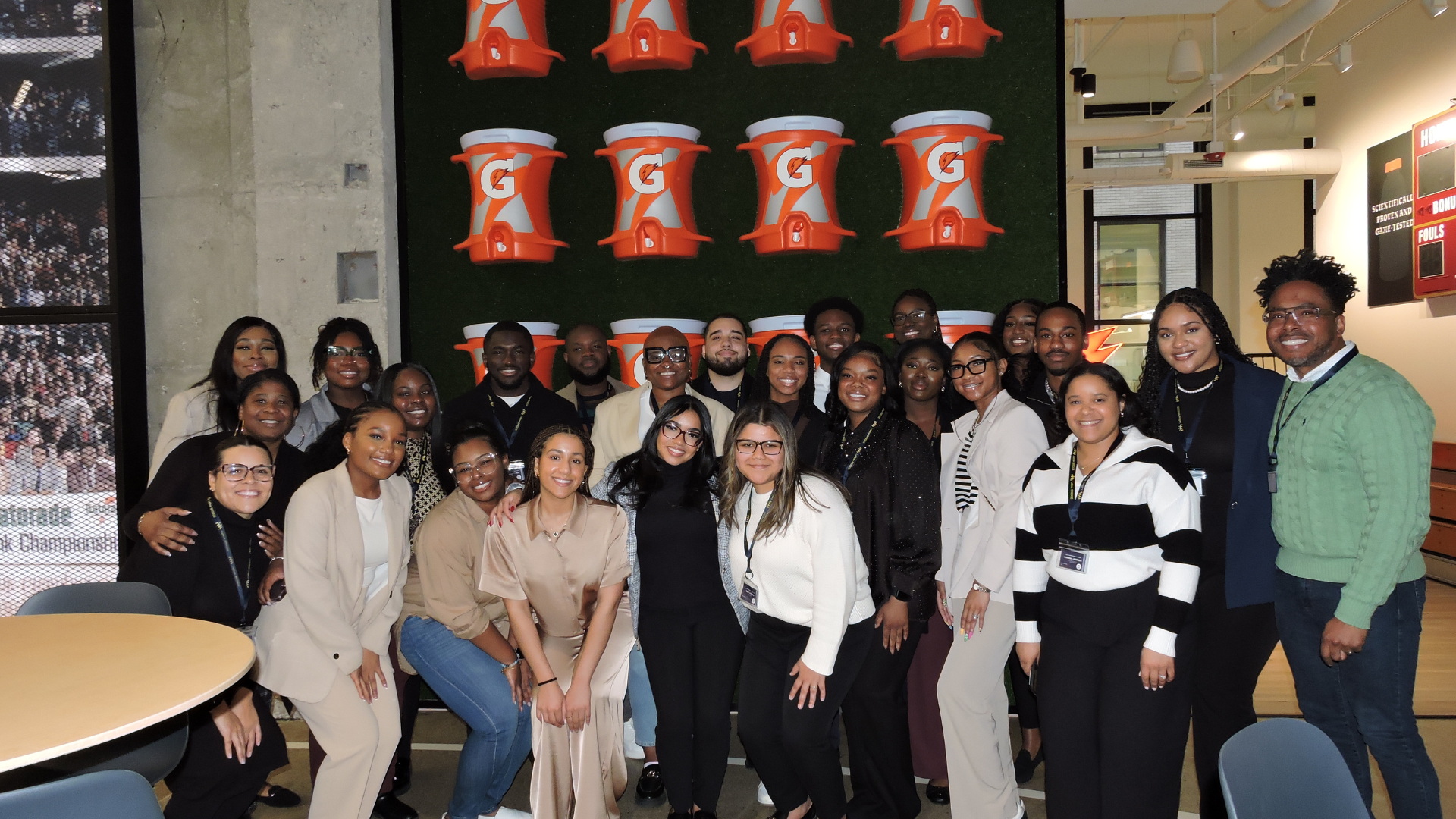 BRIDGE students pose at PepsiCo