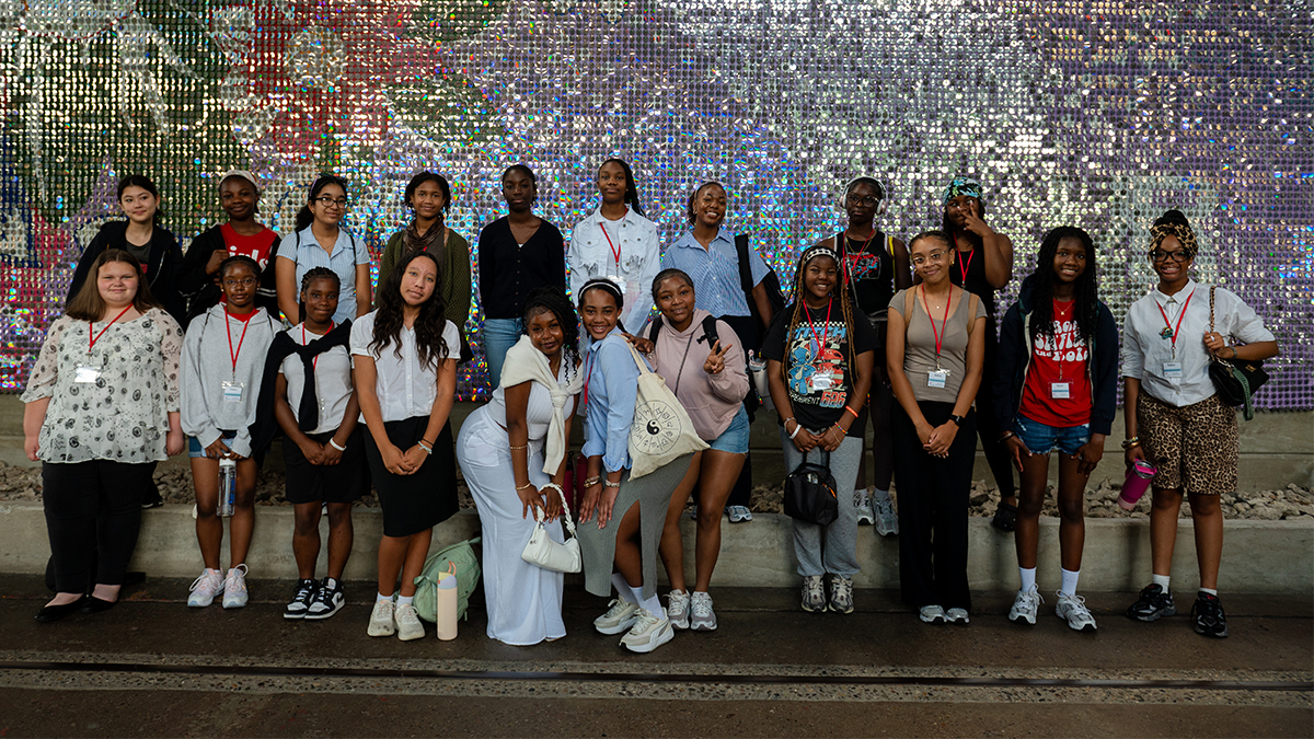 Girls in STEM participants at Anthropologie
