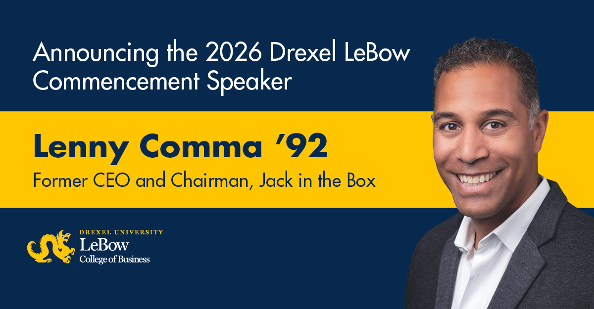 Lenny Comma, 1992 LeBow graduate, will be the 2026 Commencement Speaker