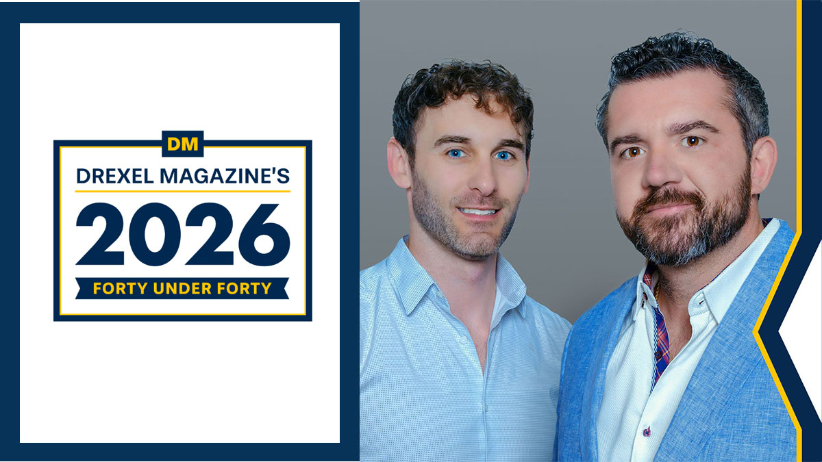 Garrett Gillin and Jon Vogel Drexel Magazine's 40 Under 40
