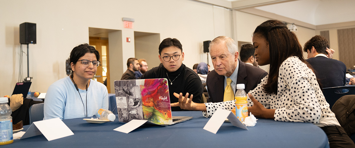 Drexel students collaborating with one of Baiada's Investors in Residence.
