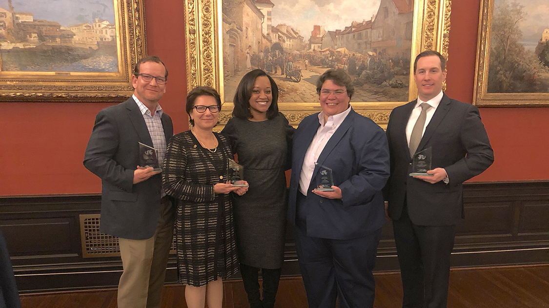 Award winners at the 2018 Drexel Executive MBA Alumni Awards Ceremony