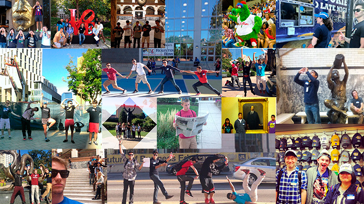 collage of student photos from instagram