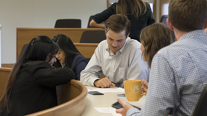 Phd Students in class at Gerri C. LeBow Hall