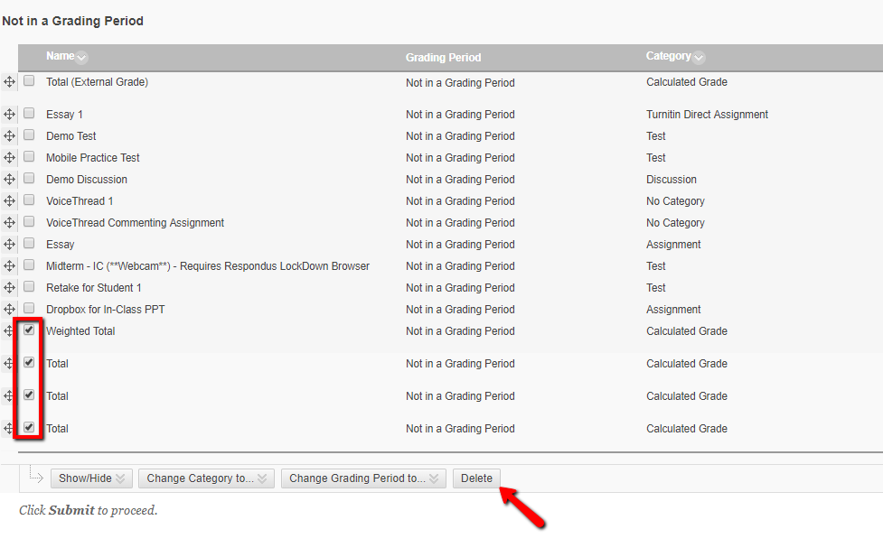 Screen capture of bulk-delete process Screen capture of bulk-delete process