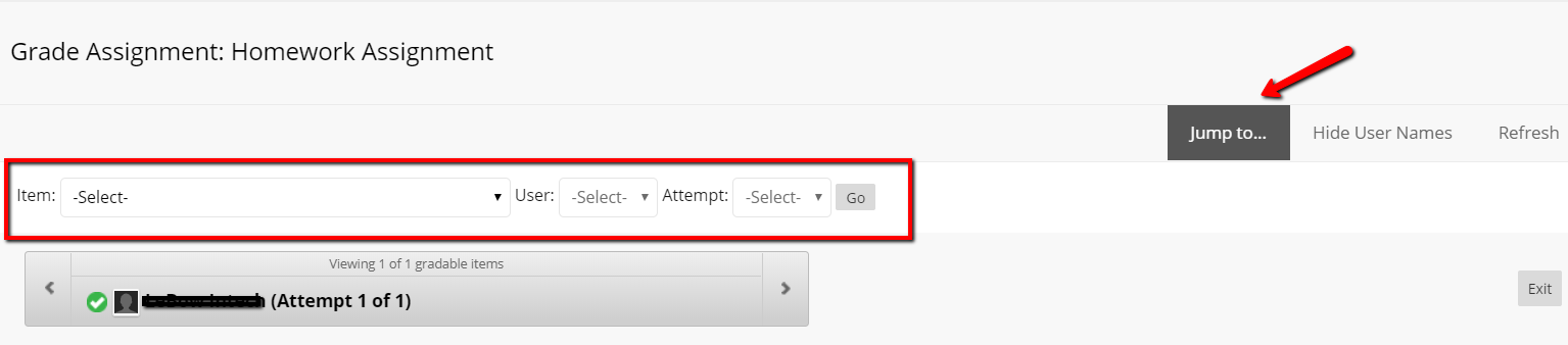"Jump to" option "Jump to" option