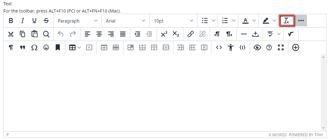 Remove formatting Remove formatting