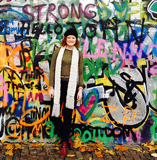 Grace Mellor in Dublin as part of Drexel’s Freshman Frontiers program 