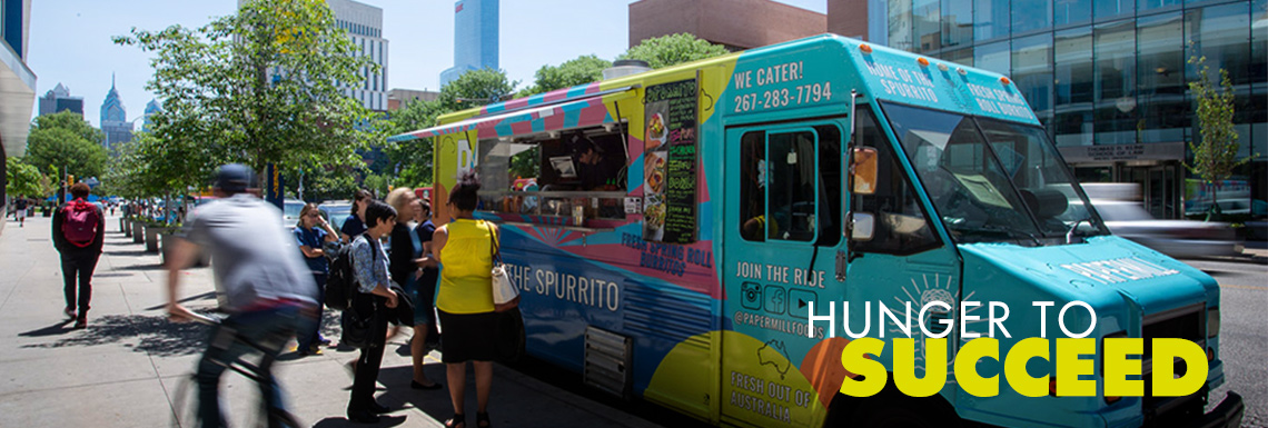 Students order food using TruckBux