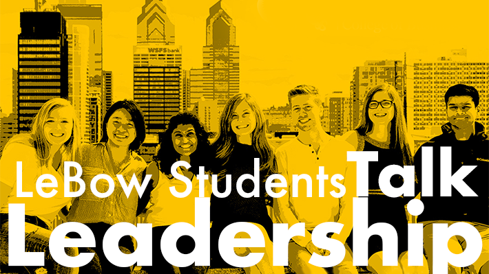 LeBow students talk leadership poster image