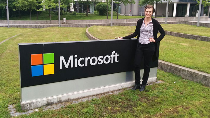 Nicole Dolack at Microsoft Headquarters in Munich, Germany