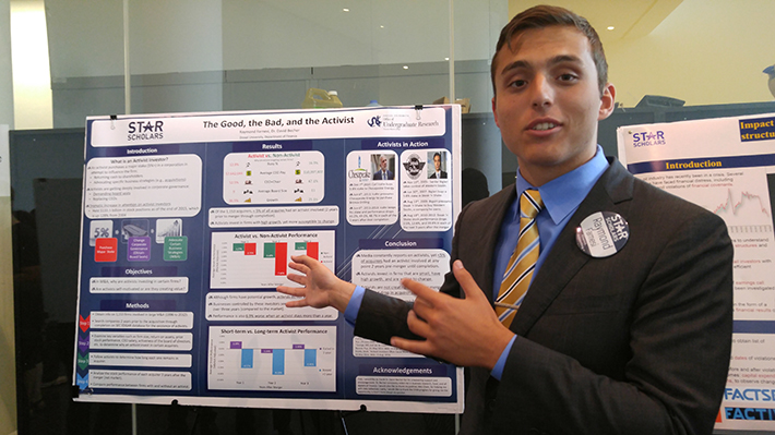 Raymond Farnesi presenting his STAR Scholar research