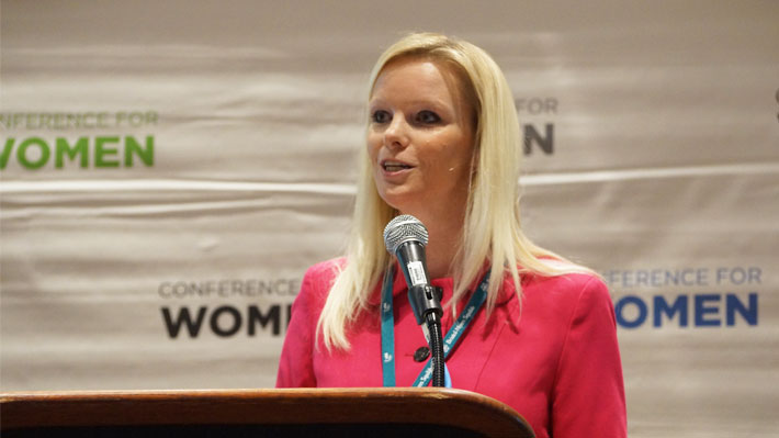 Alison Young ISL Executive Director speaking at PA Womens Conference Alison Young ISL Executive Director