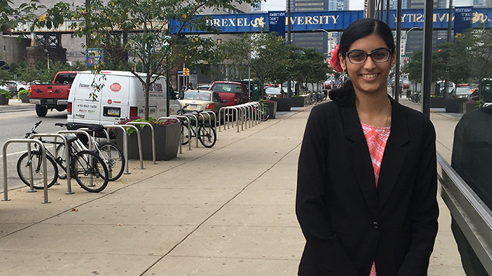 LeBow business and engineering student Sarah Malik