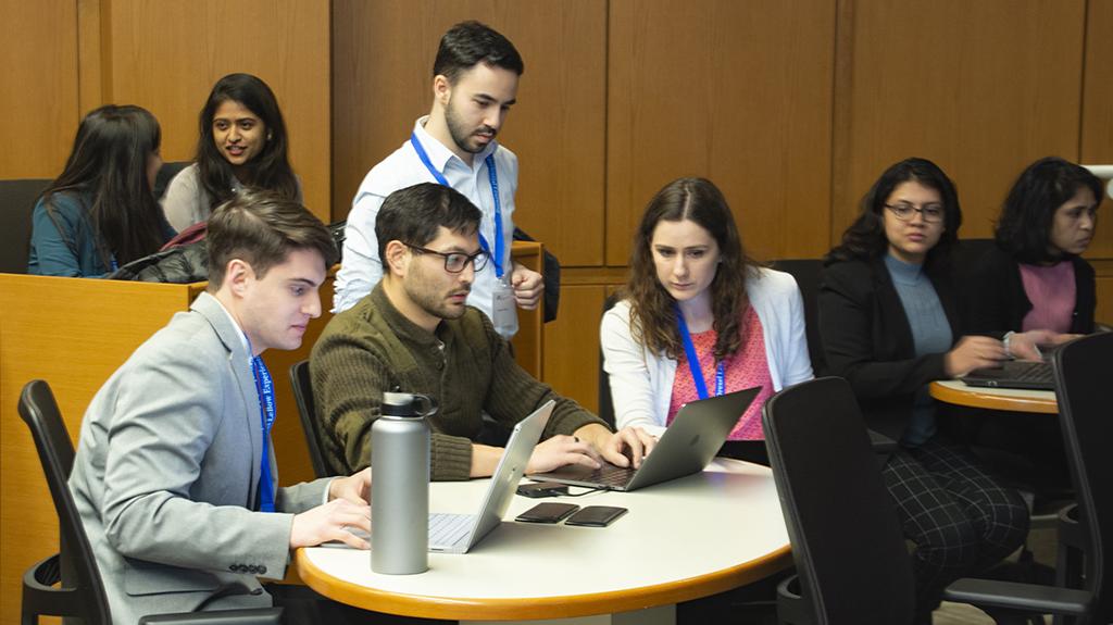 Drexel LeBow MS in Business Analytics students taking part in the Datathon Drexel LeBow MS in Business Analytics students taking part in the Datathon