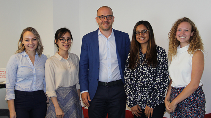 LeBow undergraduate marketing students visiting Essity's Philadelphia office