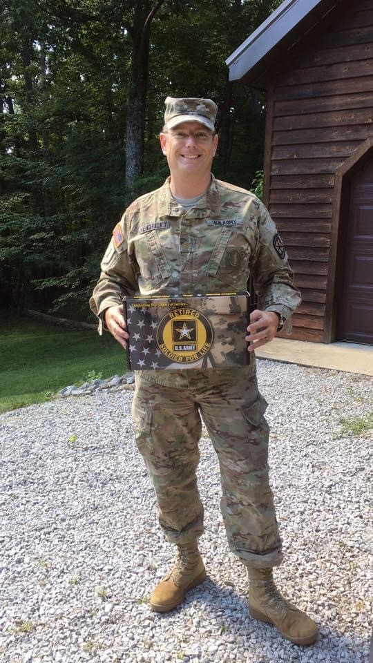 Drexel LeBow DBA student Jeff Hendricks during his US Army service