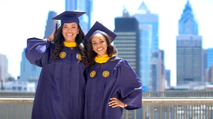 Two young Black Drexel graduates