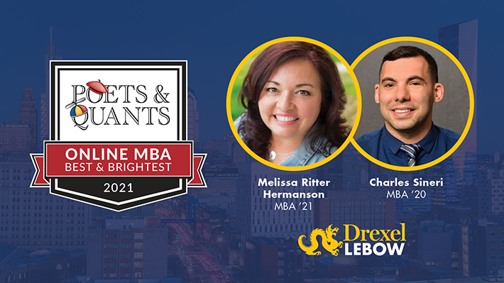 Two LeBow Online MBA graduates recognized by Poets&Quants