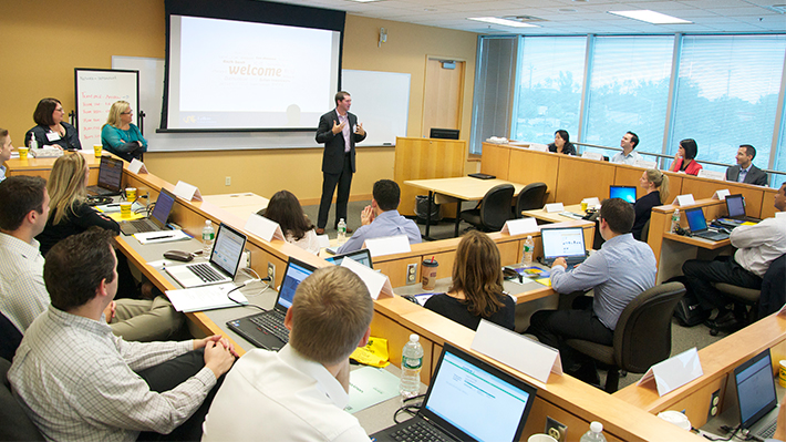 students participating in a lecture