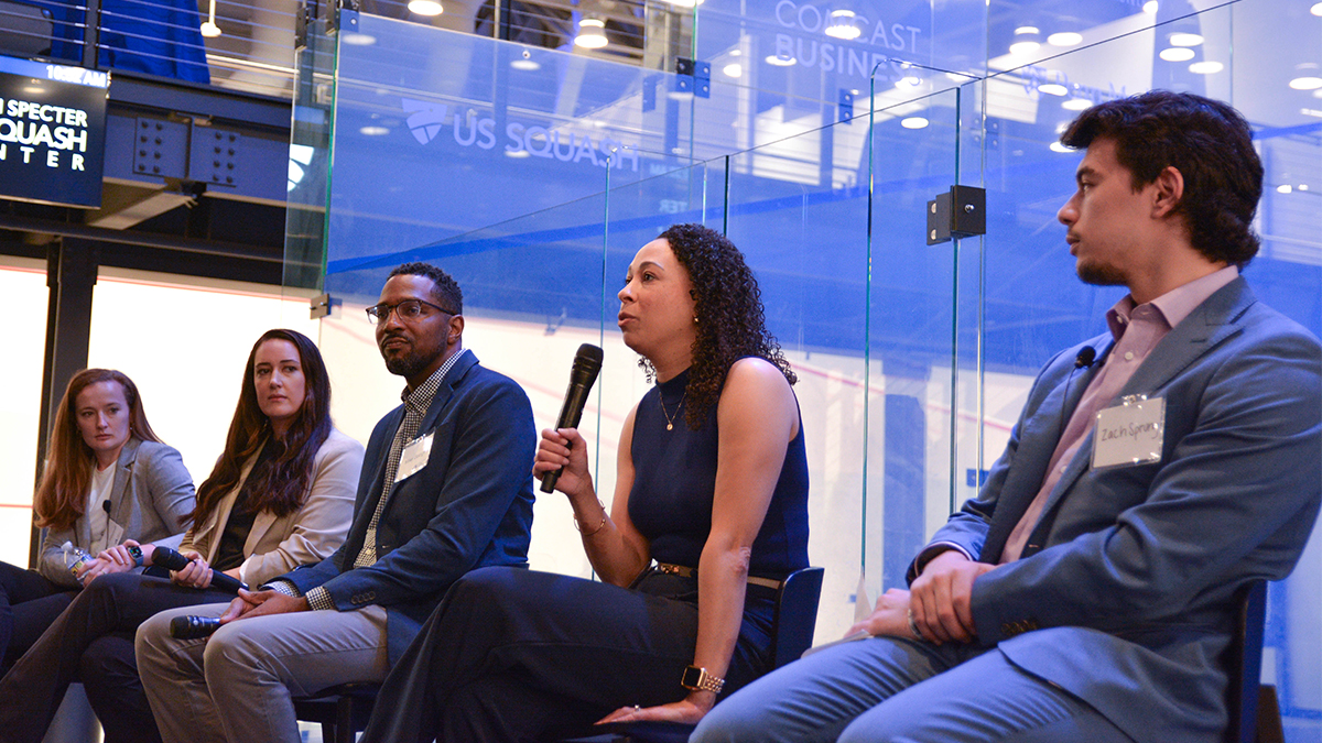 Speakers on a panel at "A Catalyst for the Cause" conference