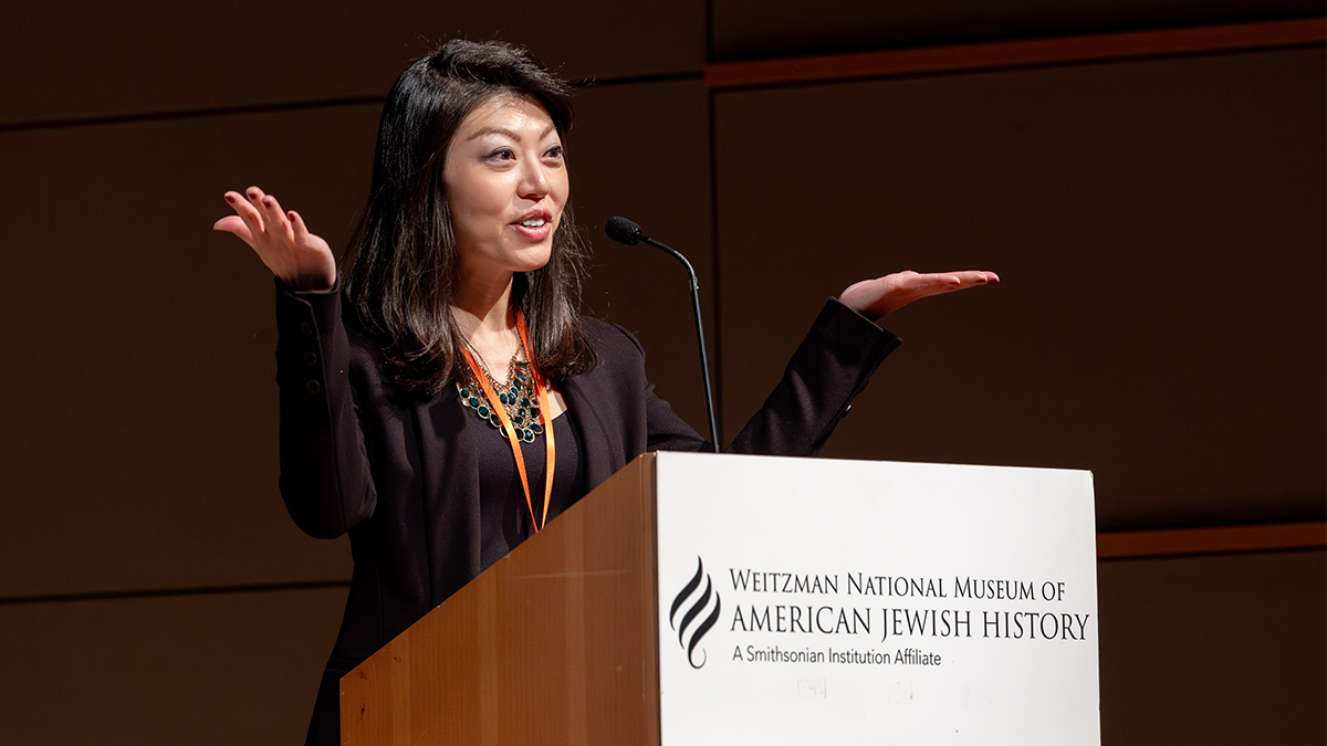 Joanna Kan '00 addressing the Ascend Greater PHL conference in November 2023 Joanna Kan '00 addressing the Ascend Greater PHL conference in November 2023