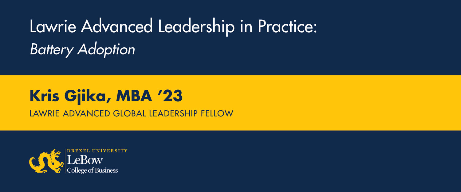 Lawrie Advanced Leadership in Practice: Battery Adoption