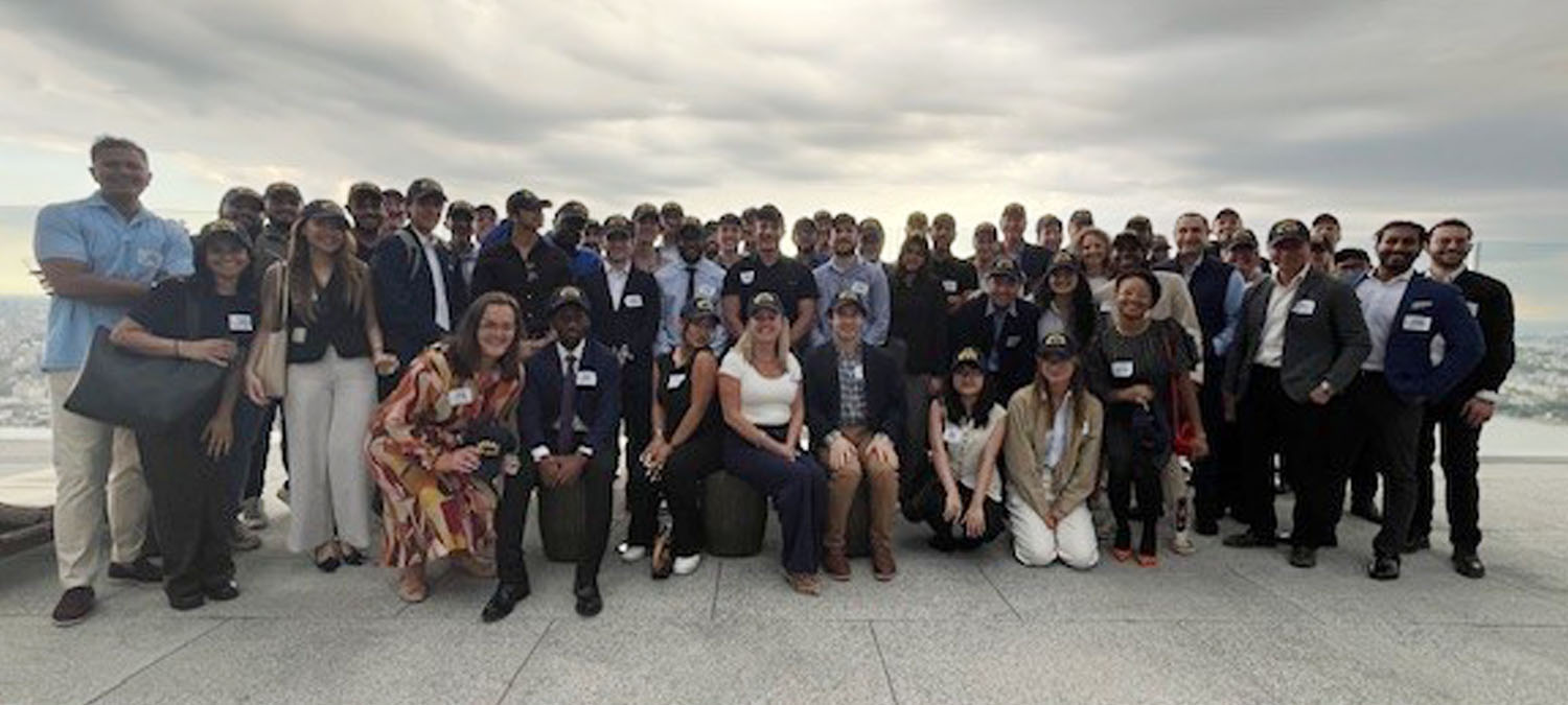 LeBow students, faculty and staff on a rooftop in New York City