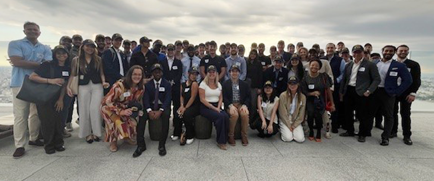 LeBow students, faculty and staff on a rooftop in New York City