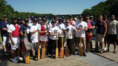 DBA cohort after a dragon boat team challenge