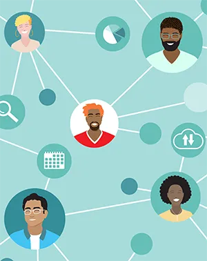 Virtual Teams illustration