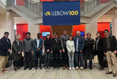 members of the philly trade group meet on LeBow's campus