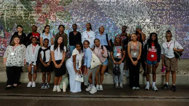 Girls in STEM participants at Anthropologie