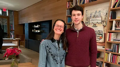 Clarkson meets with a mentor.