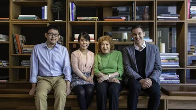 PhD awardees pose for a photo