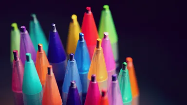 photo of many different colored pens