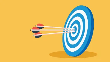 Bullseye target with arrows Bullseye target with arrows