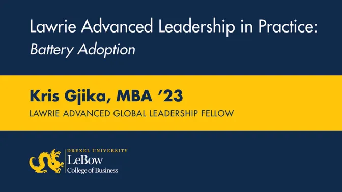 Lawrie Advanced Leadership in Practice: Battery Adoption