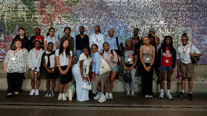 Girls in STEM participants at Anthropologie
