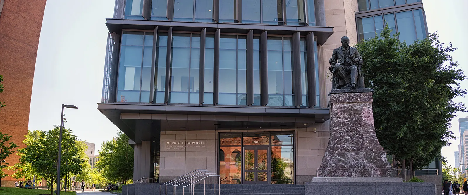Entrance of Gerri C. LeBow Hall