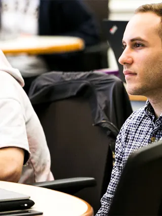 Drexel BS Economics student in the classroom