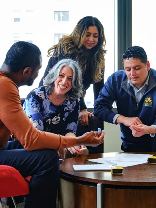 Drexel LeBow DBA Students discussing a project