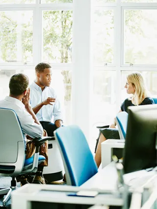 Working professionals in a meeting