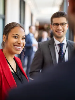 PhD Students at a conference